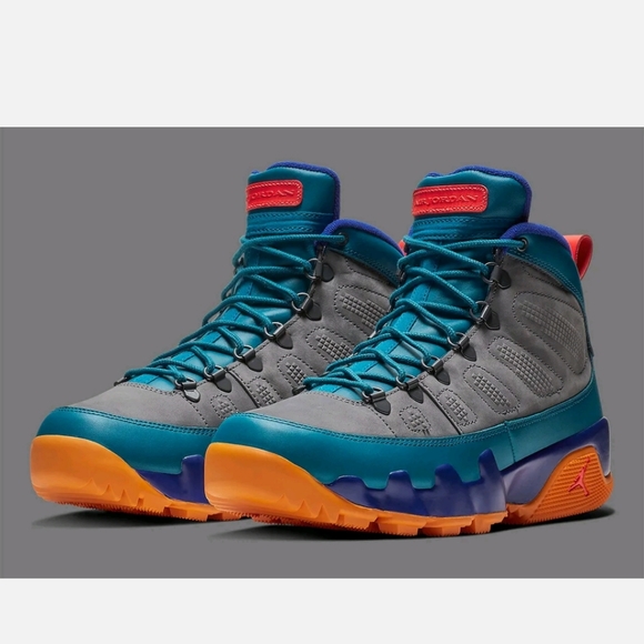 retro 9 blue and yellow